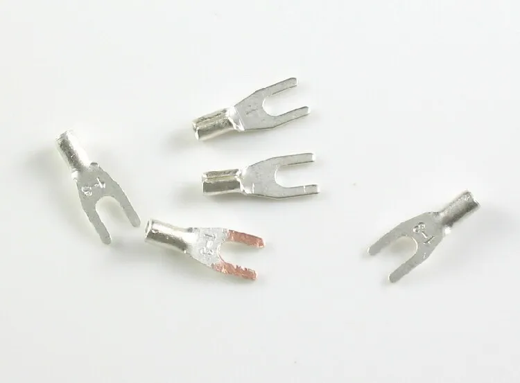 Silver-Plated Copper U-Type Crimp Terminal Thickened Electrical Plug Connector