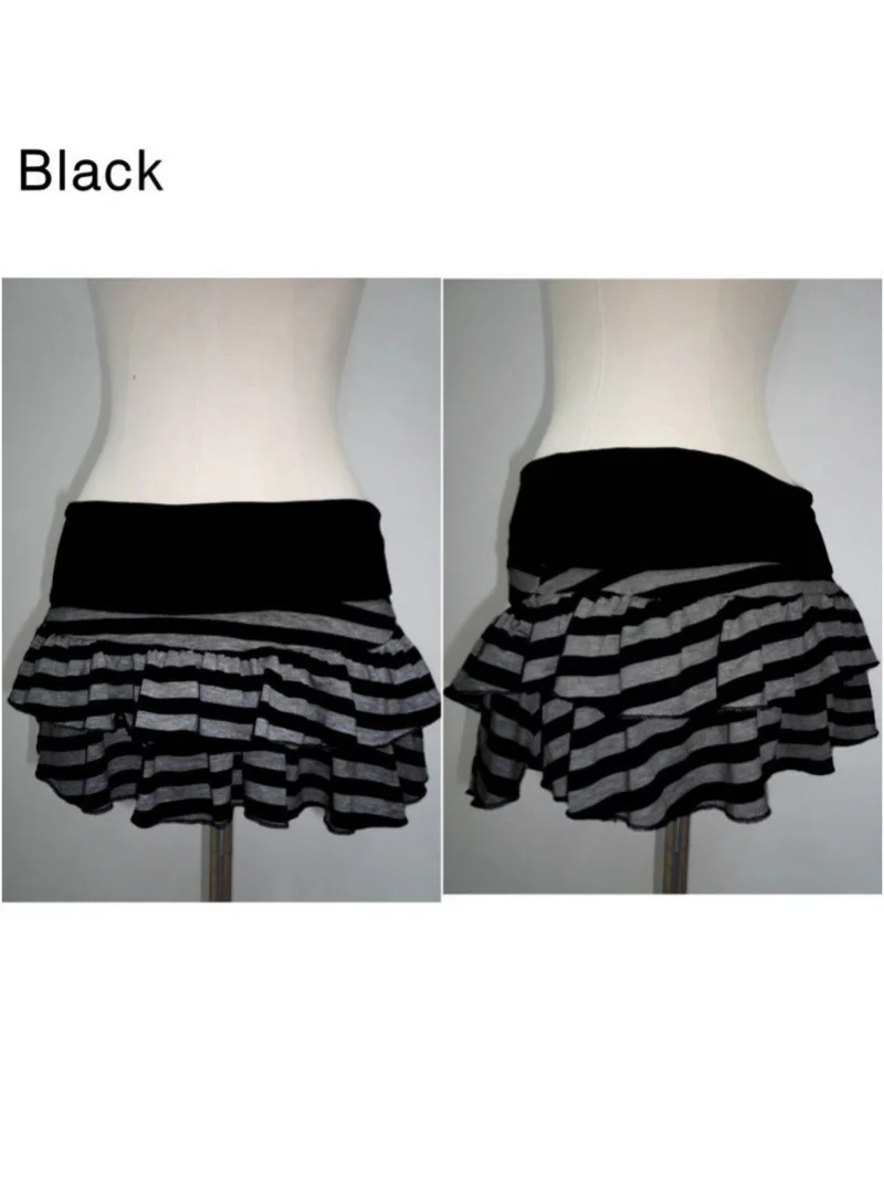 Jupe courte rayée Y2K 2026 sexy à blocs de couleur pour femme, style coréen et japonais, jupe trapèze polyvalente et tendance