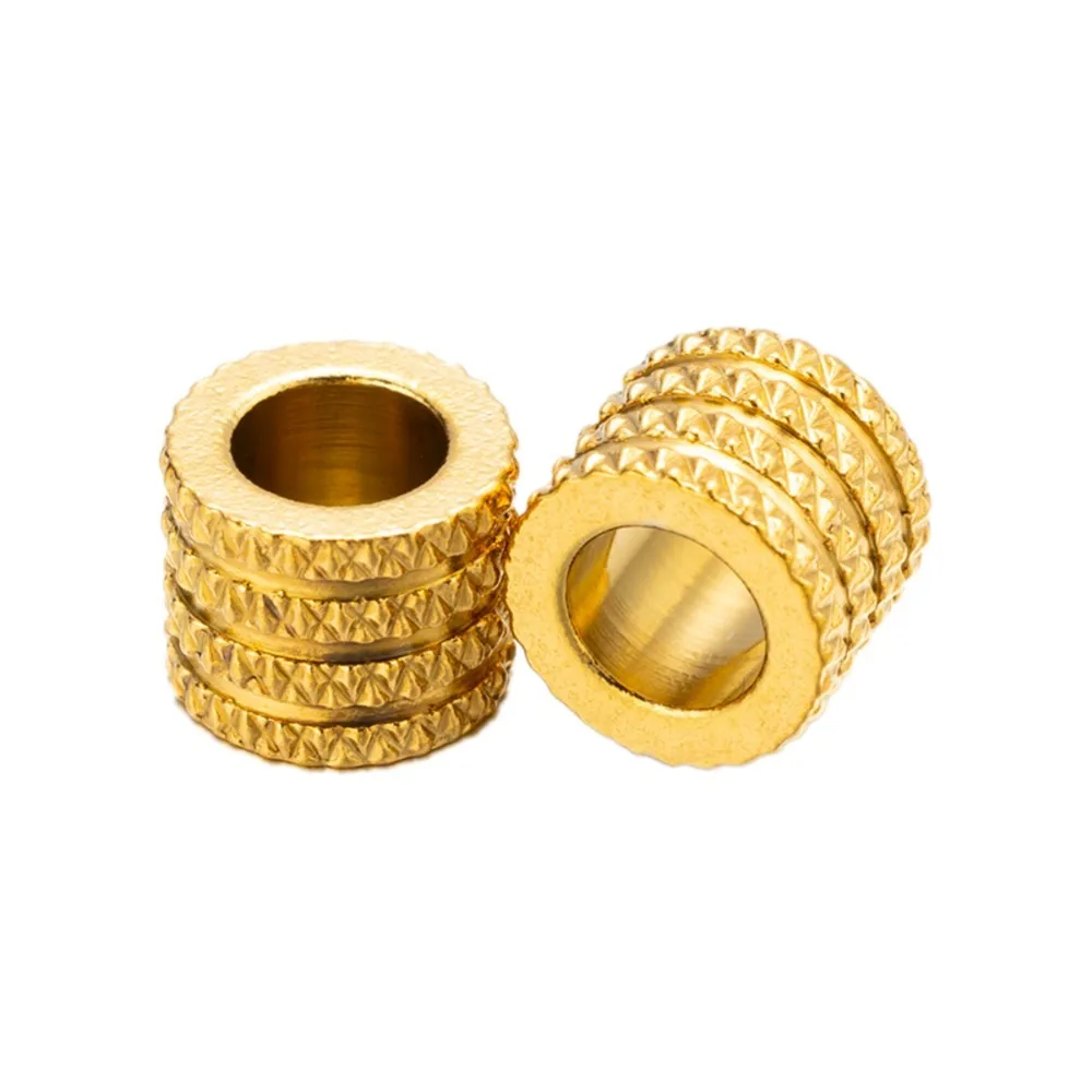 10Pcs Stainless Steel Gold Big Large Hole Tube Loose Spacer Bead DIY Pendants Bracelet Necklace Jewelry Making Supplies Findings image 2