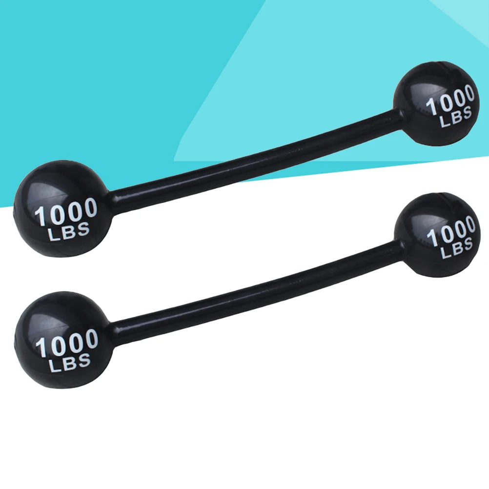 2 قطعة لعبة الحديد السميكة القابلة للنفخ PVC للأطفال الرياضة لعب حفلة عيد ميلاد كرنفال في الهواء الطلق لعب الأطفال الدمبل