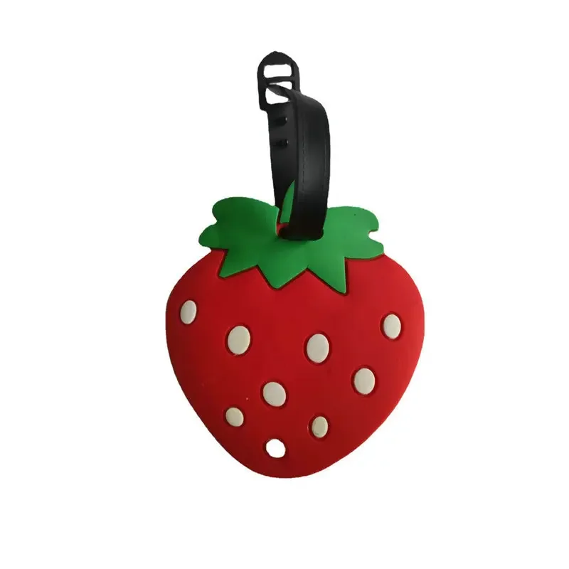 Etichetta per bagagli a forma di frutta del fumetto creativo simpatica carta d'imbarco in Silicone valigia identificazione dei bagagli Hangtag accessori da viaggio