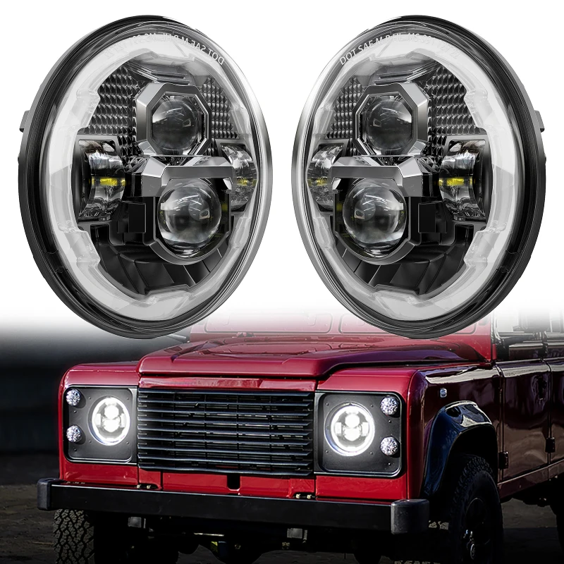 7 Inch Round LED Headlight High/Low Beam Compatible Headlamp for Jeep Wrangler JK JKU TJ LJ