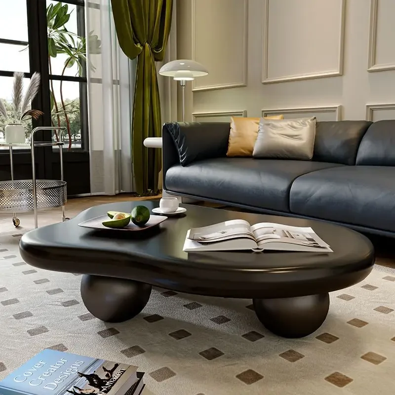 Creative French light luxury cloud coffee table small apartment irregular coffee table designer