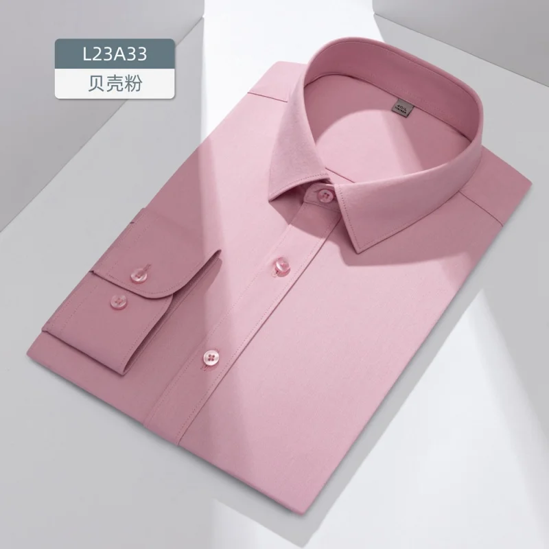 Mugwort Fiber 8XL Soft Cozy Work Man Shirts Long Sleeve Formal White Shirt for Man Long Sleeve Slim Fit Business Casual Office