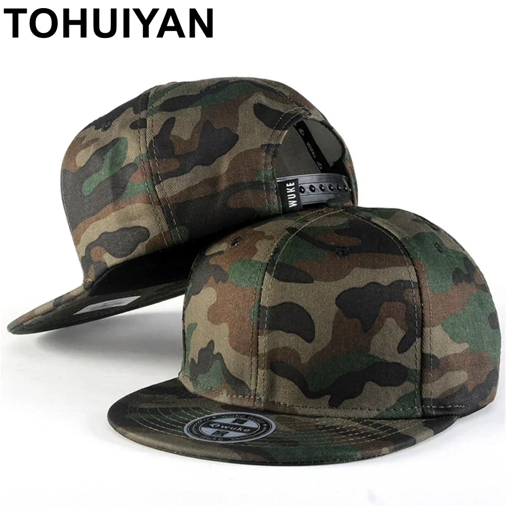 TOHUIYAN Camouflage Sports Caps For Men Adjustable Baseball Hat Outdoor Camo Hunting Hats Women Gorras Snapback Caps Hip Hop