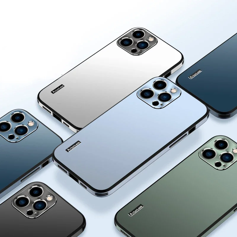 For IPhone 16 14 15 Plus 12 13 11 Pro Max Phone Case Metal Camera Protection Cover Cases Shockproof Anti-Drop Soft Edge Bumper