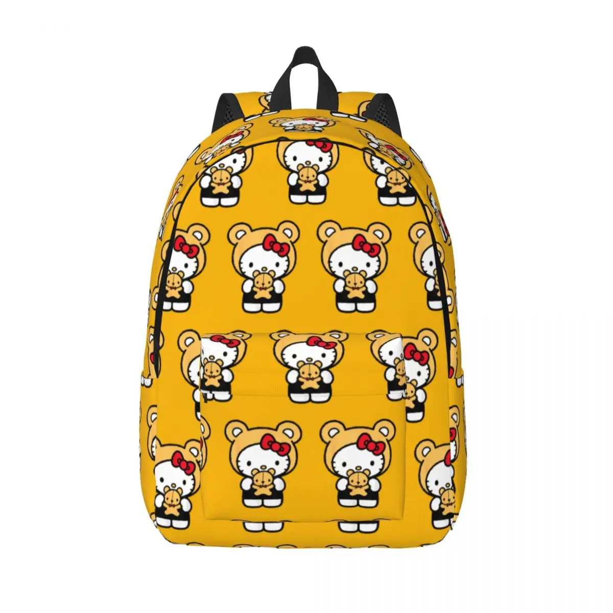 Hello Kitty Teddy Bear Dress Up Backpack for Men Women Fashion High School Business Daypack Laptop Canvas Bags Outdoor