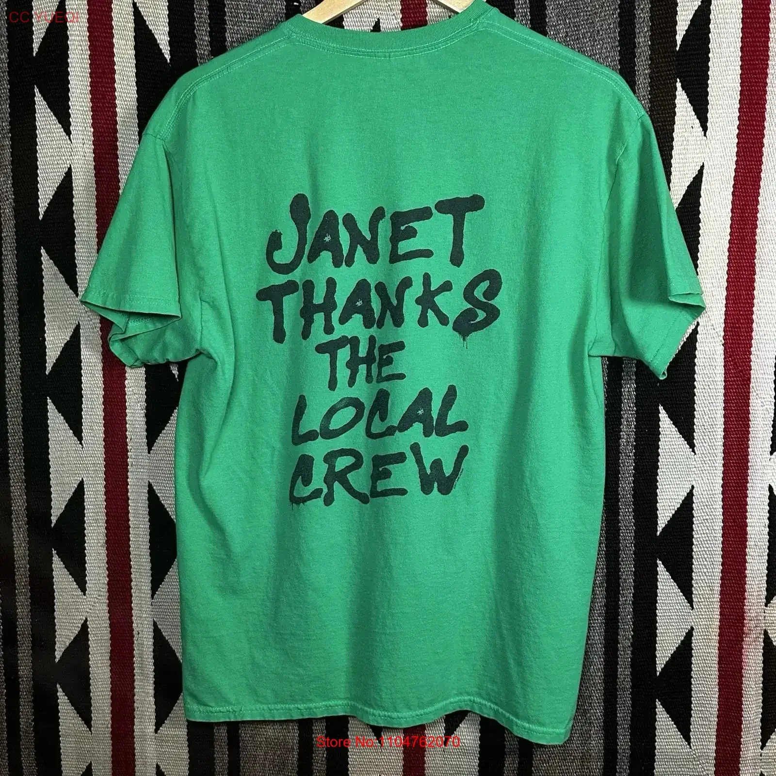 Janet Jackson State Of The World Tour 2017 T Shirt Size Large Crew Rare vintage Washed Casual Breathable Unisex graphic