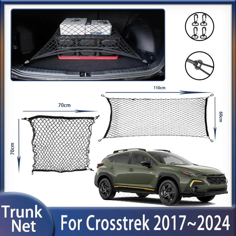 Car Trunk Elasticity Net For Subaru Crosstrek GT GU 2017~2024 XV Stretchable Storage Convenient Wear-resistant Nets Accessories