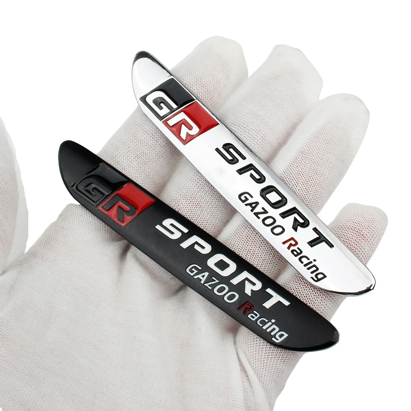 

2pcs 3D GR Gazoo Racing Logo Car Side Fender Trunk Badge Emblem Decals Sticker For Toyota 86 CHR SUPRA Corolla Prius YARiS Hilux