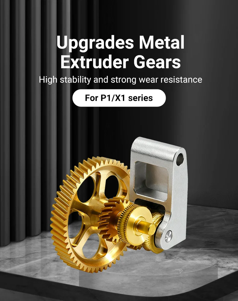 Vollmetall-Extruder-Getriebesatz aus gehärtetem Stahl für Bambu Lab A1 Mini A1 X1 X1C P1P P1S P2S DLC – Nano-beschichtetes Antriebszahnrad-Upgrade – Detail 10