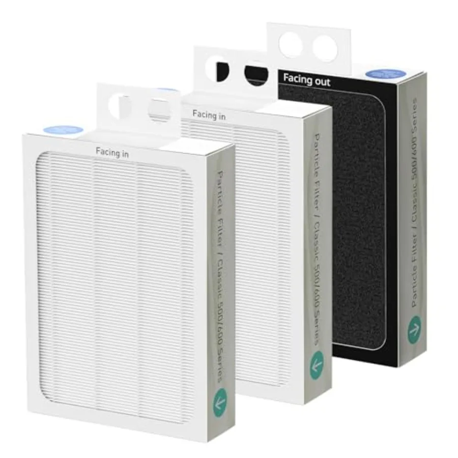 

3 Pack HEPA Filter Replacement Compatible with Blueair Classic 500/600 Series Air Purifiers 501 503 505 510 550E 555EB 601 605