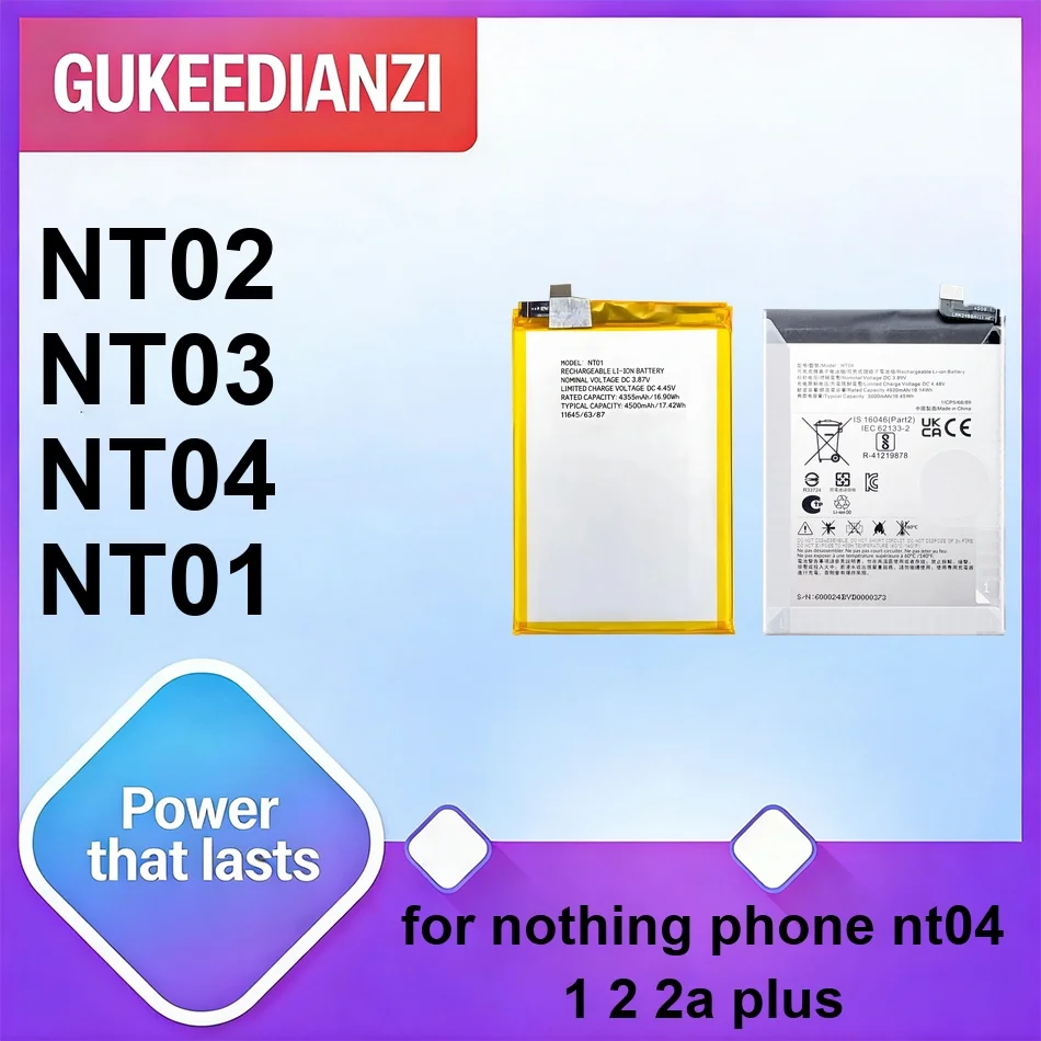 

Mobile Phone Battery Long Lasting NT02 NT03 NT01 4500-5000mAh For Nothing Phone NT04 1 2 2A Plus
