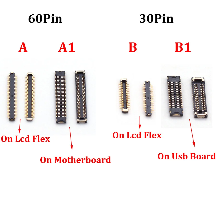 2-10Pc Usb Charging Lcd Display Screen Plug FPC Connector For Xiaomi Hongmi 12C Redmi 10C Poco C40 C55 M3 Pro M3Pro 5G 60 30 Pin