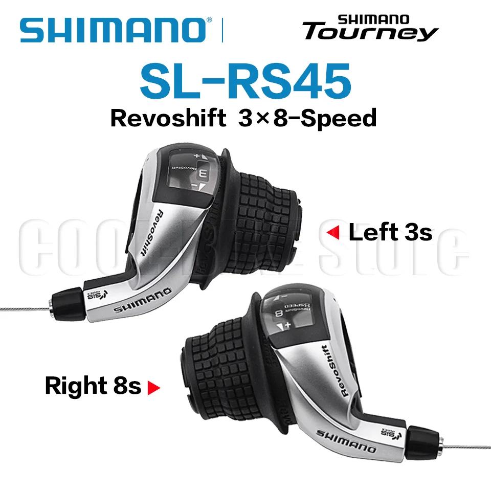 Shimano Tourney  RS45 Revoshift  grip bike Twist Shifter lever 3*7s 3*8s 21s 24s bicycle Comb with grips RS35