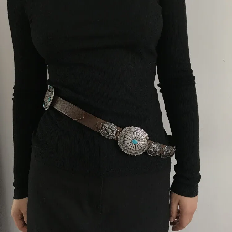 2025 New Fashion Design National Style Gem Inlaid Belt Female Adornment With Dress Children Sense Chatelaine Trend