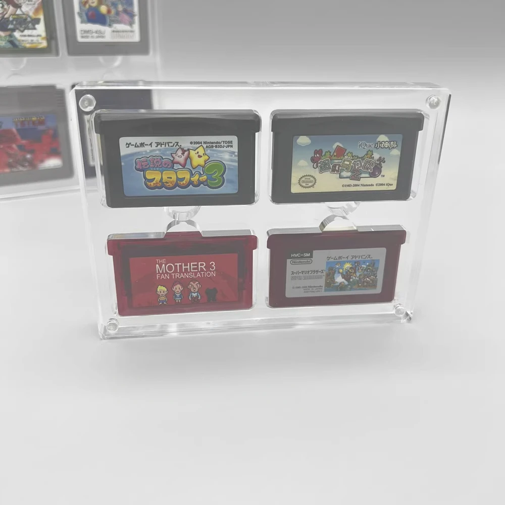 

High transparency Acrylic Magnetic suction cover Games Storage Box Hard Shell cartridge Case for GameBoy ADVANCE GBA