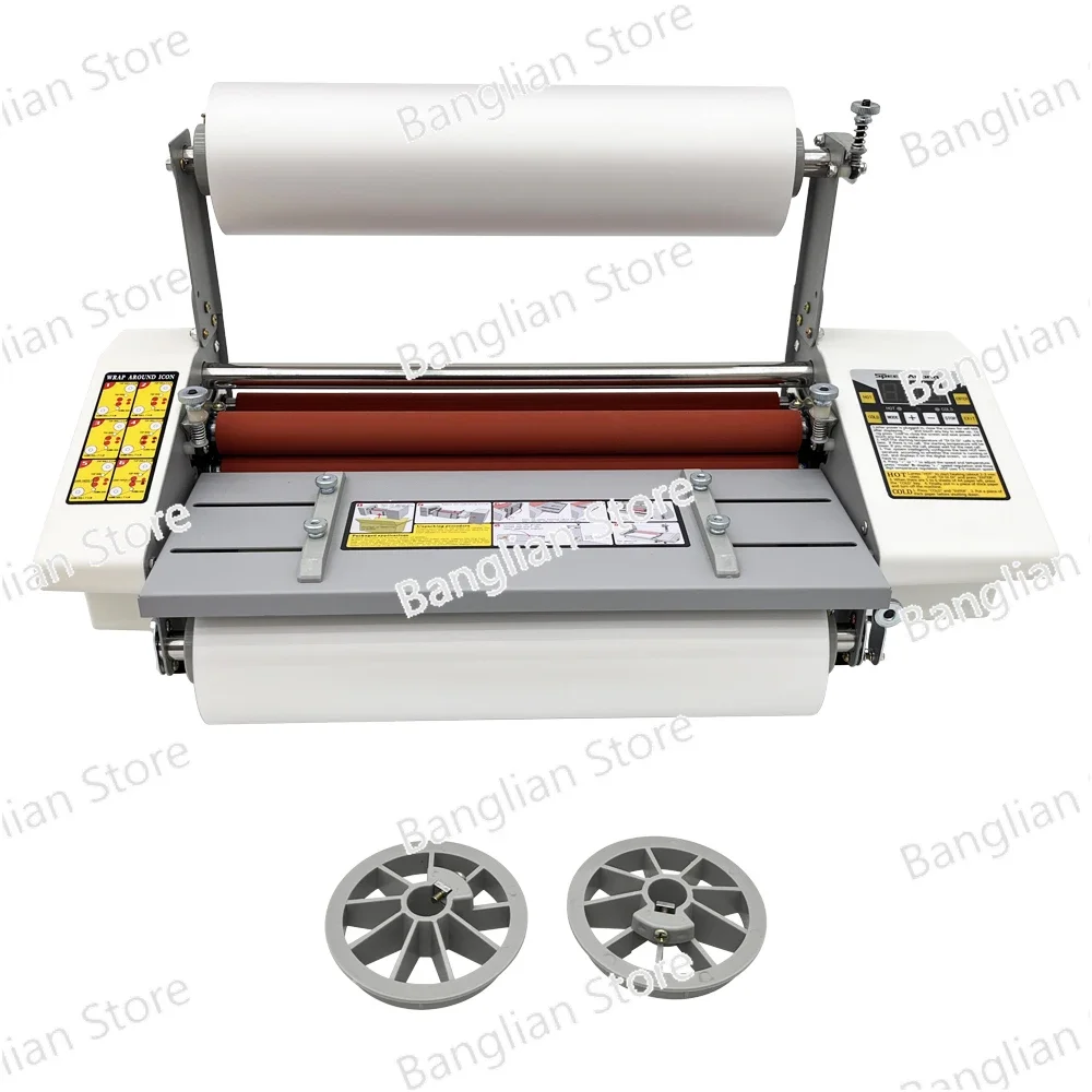 Cold and Hot Laminating Machine,  English Version, Four Roller, Laminator Rolling Machine, Film Photo Laminating Machine, 9460T