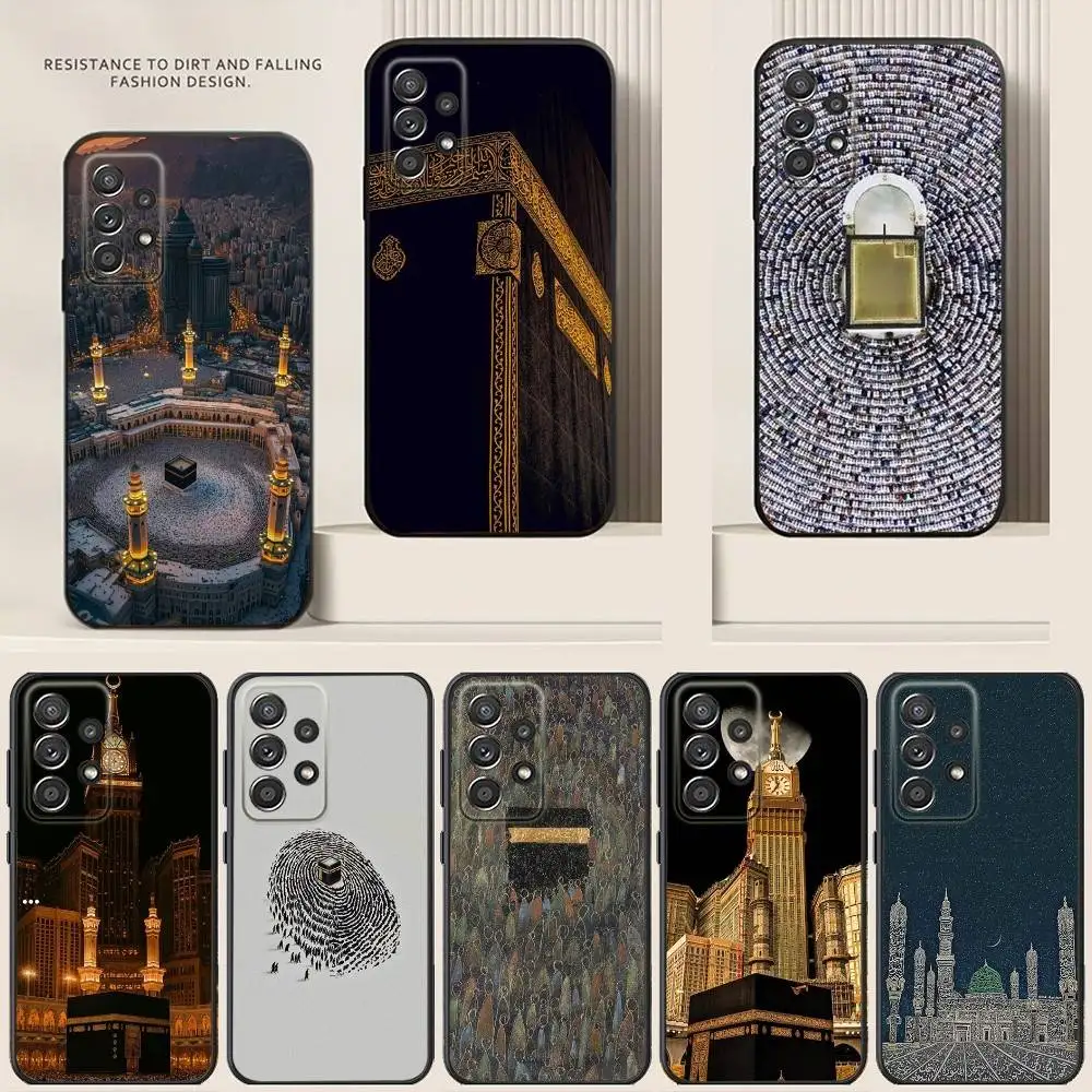 

holy mosque mecca Phone Case For Samsung S24,21,22,23,30,Ultra,20,Plus,Note,10,9,Black soft silicone case
