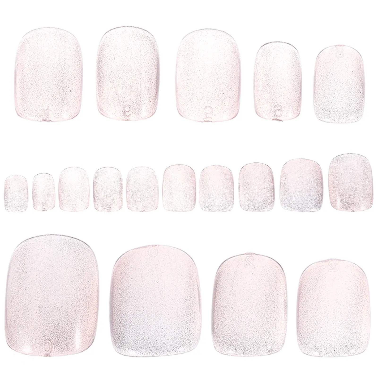 

24Pcs False Nails Press on Glitter Design Artificial Nails for Women Fake Nail Tips DIY Manicure Supplies Wedding Party Prom