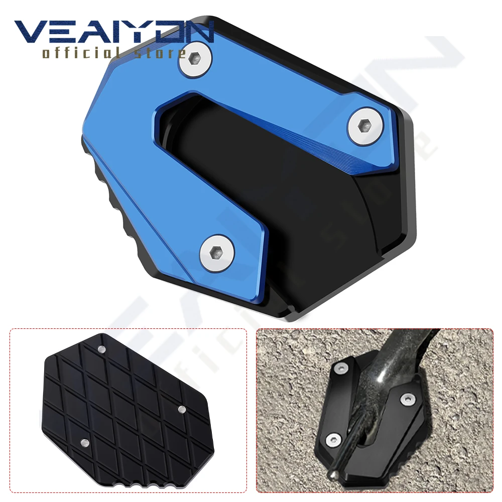 

For MT09 MT-09 MT 09 2021 2022 2023 motorcycle accessories CNC Aluminum Kickstand Side Stand Extension Enlarger Pad Plate 2023