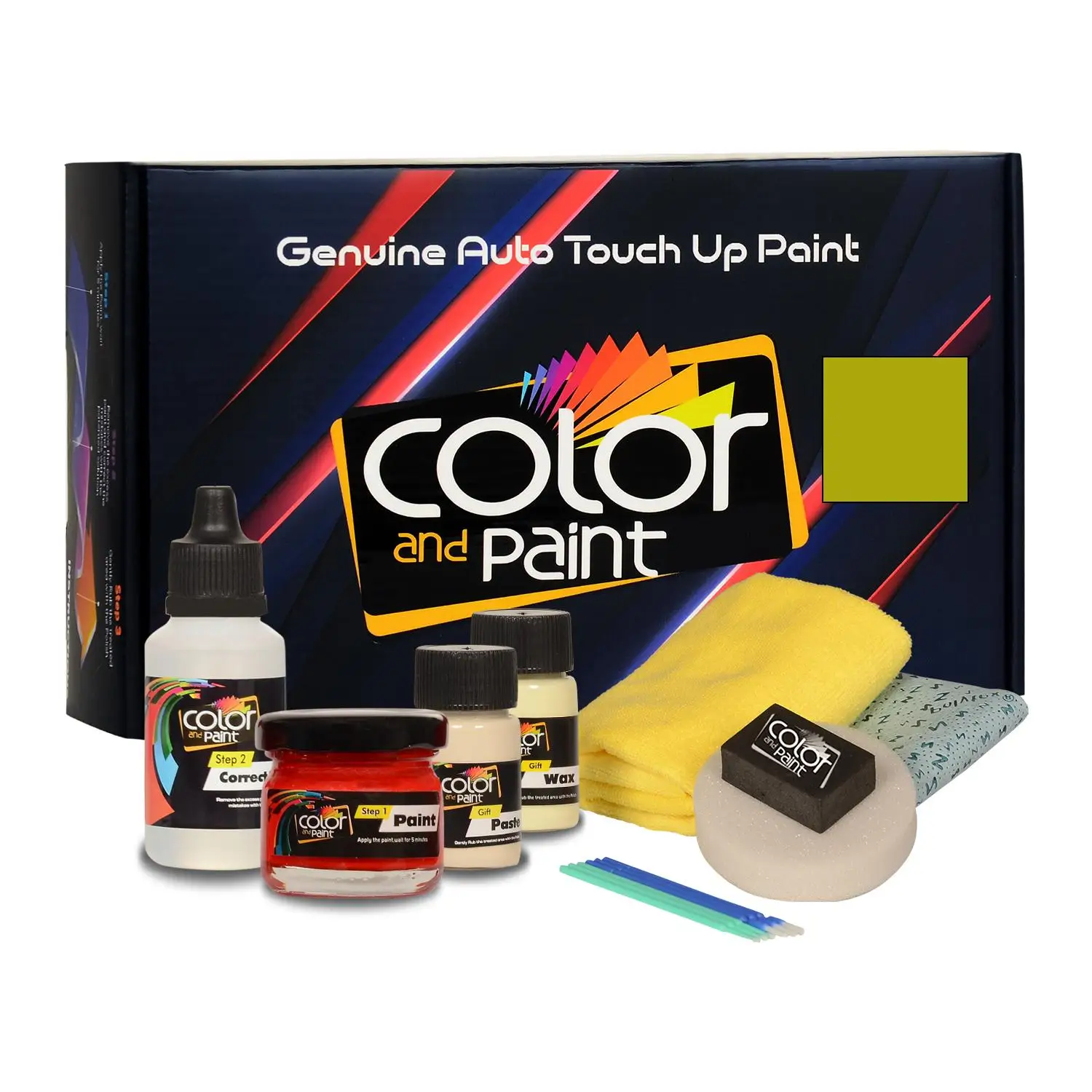 Color and Paint compatible with Honda Motorcycle Touch Up Paint - HONDA ACID YELLOW PEARL - Y205P - Basic Care