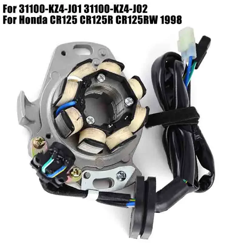 ホンダ-cr125-cr125r-cr125rw-1998-オートバイ磁気発電機ステータコイル-cr-125-125r-31100-kz4-j02-31100-kz4-j01