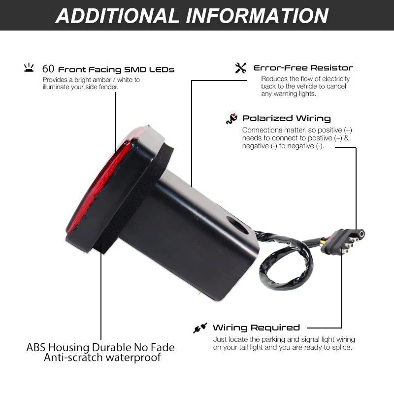 3-In-1 Universal LED Hauling 2" Receiver Truck SUV RV Trailer Rear Bumper Driving lamp Brake Tail Reverse Tow Hitch Cover Light