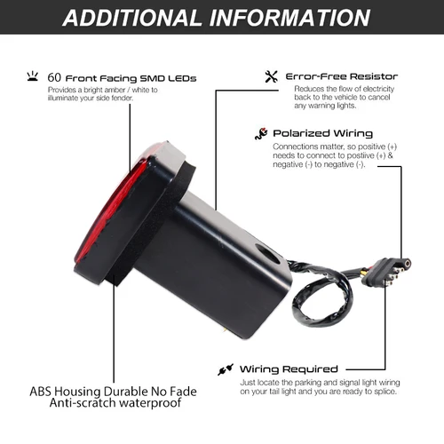 Imagen 2 del producto 3 en 1 Universal LED transporte 2 ""receptor camión SUV RV remolque parachoques trasero lámpara de conducción freno cola inverso enganche cubierta luz