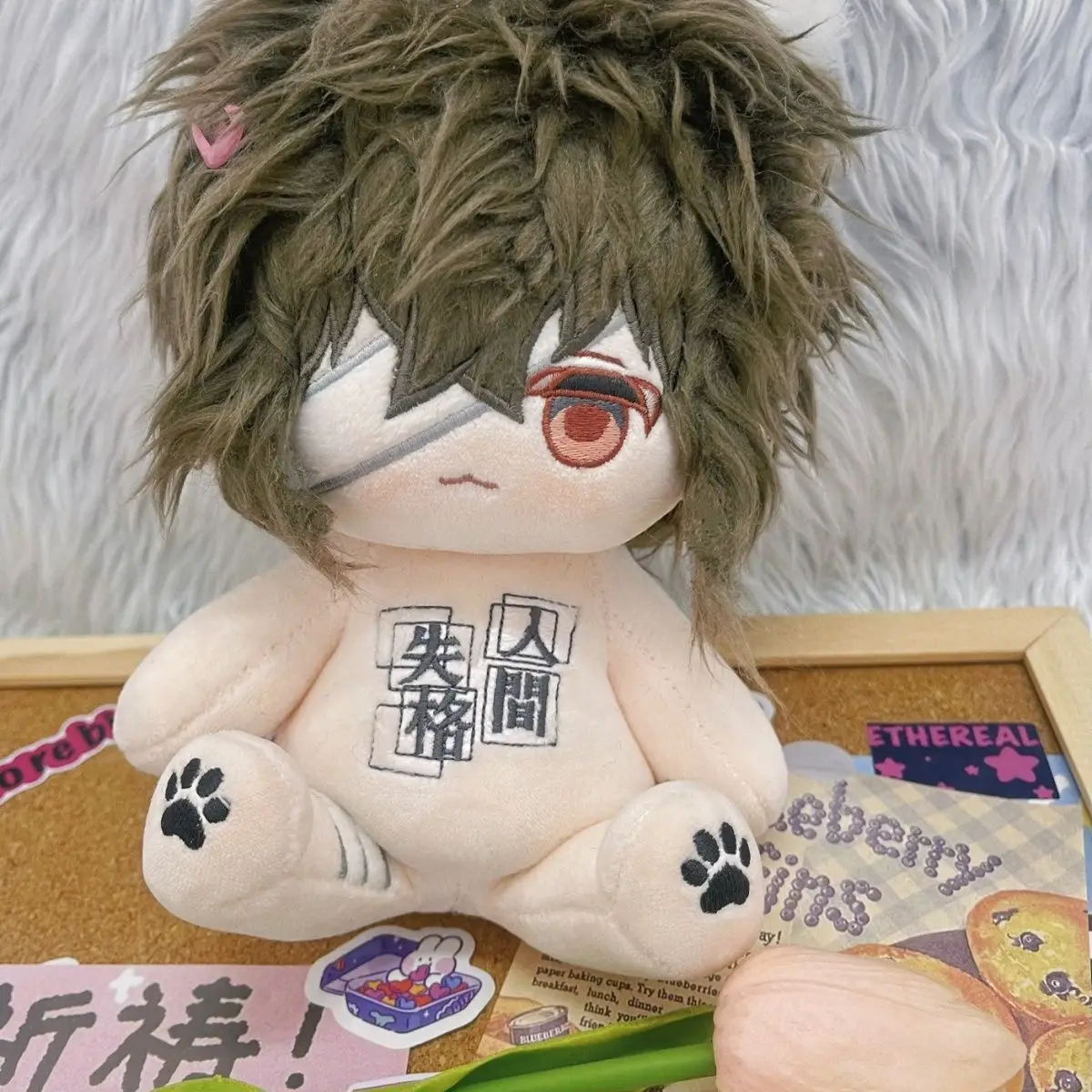 

20 см Дазай Осаму, милая хлопковая кукла для девочек, мягкие игрушки, студенческая плюшевая кукла, очаровательная изящная пушистая ушка, рождественский подарок