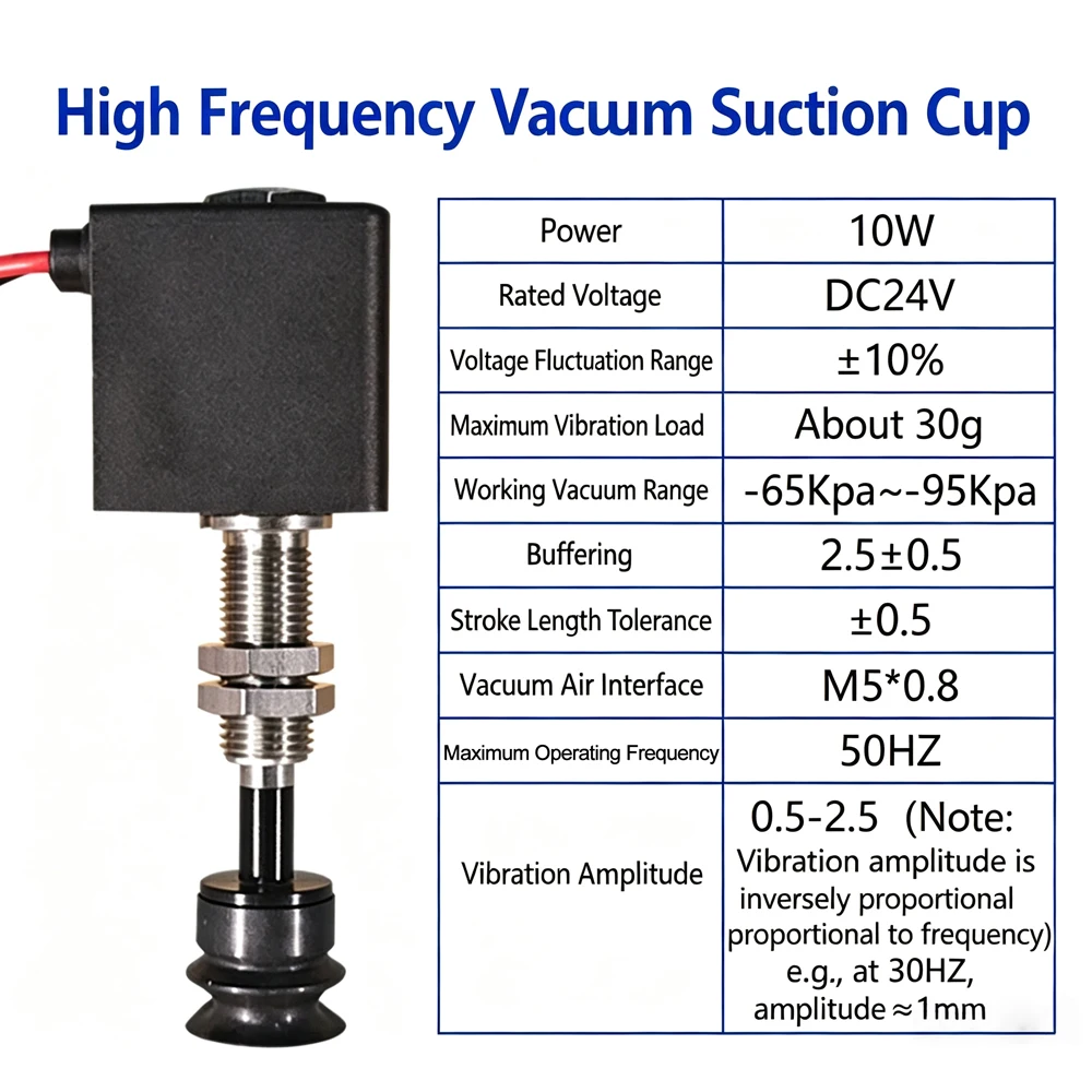 High Flow Precision Electromagnetic Vibration Suction Cup Non Marking Material Layering Thin Sheet Oscillator Fitting Hardware