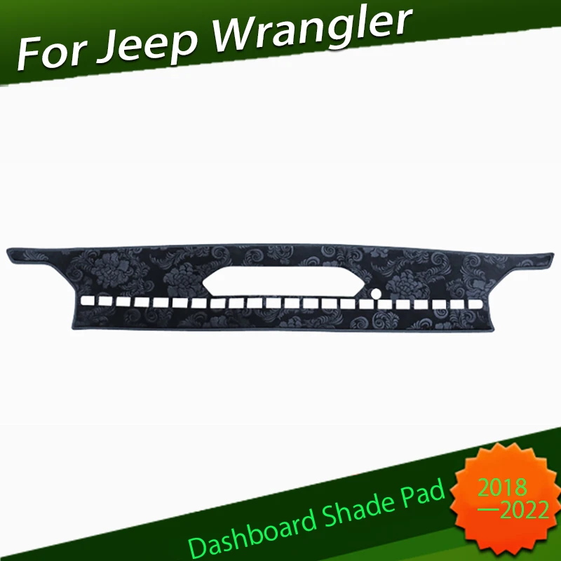 Dashboard Shade Pad Suitable for Jeep JL Wrangler 2018 - 2022 Modified Interior Dashboard Light Avoidance Mat Dust Prevention