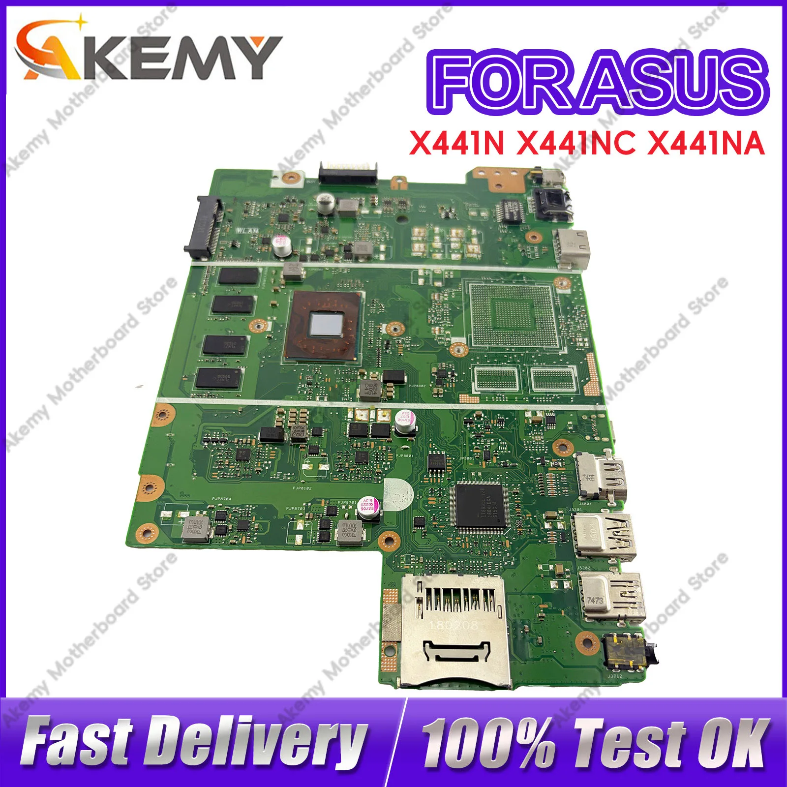 carte-mere-d'ordinateur-portable-x441n-x441na-pour-asus-vivobook-f441n-x441na-a441n-x441nc-avec-processeur-celeron-tests-100-reussis-expedition-rapide