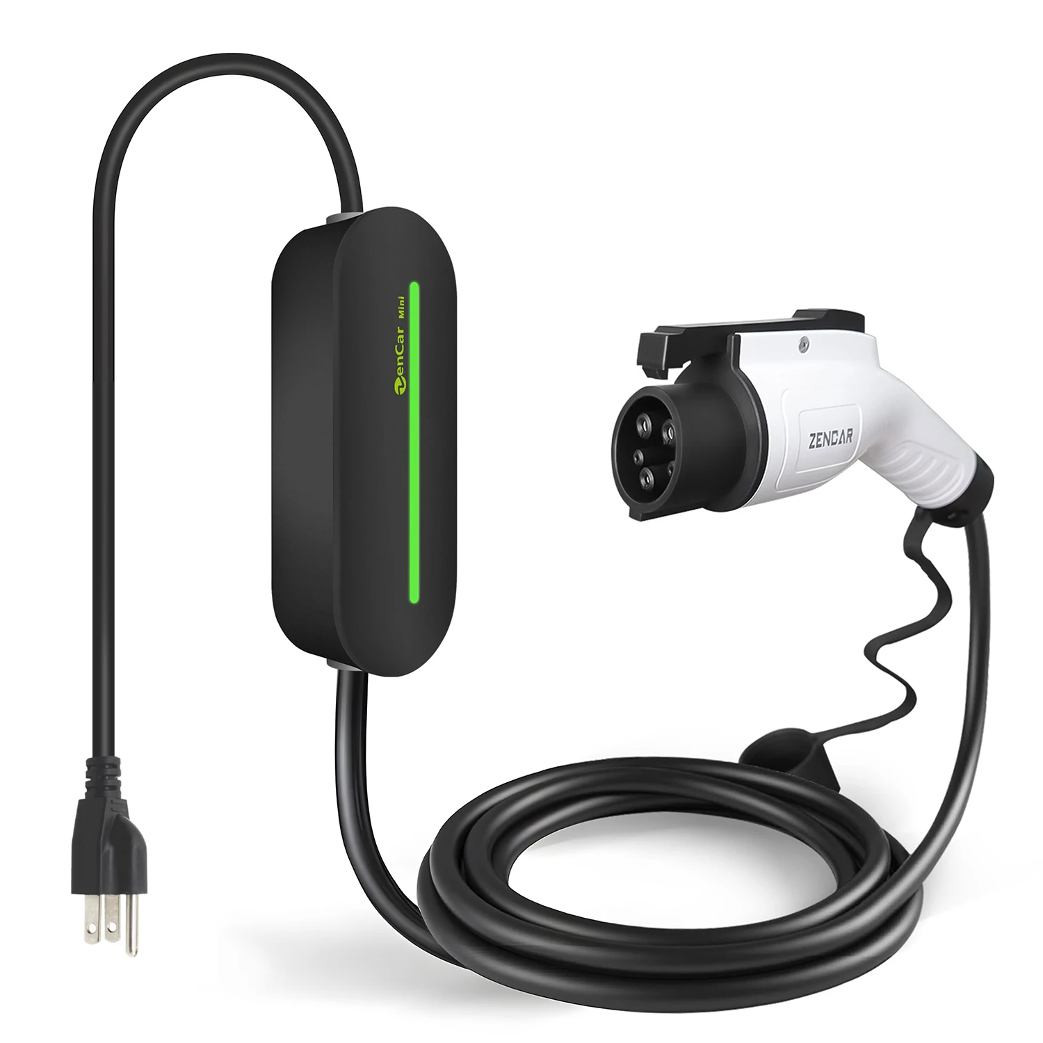 

Zencar 15A 110V Ev House Car Charger Type 1 Ev Portable Charger with Nema 5-15 Plug Wifi APP TUV Cable in USA
