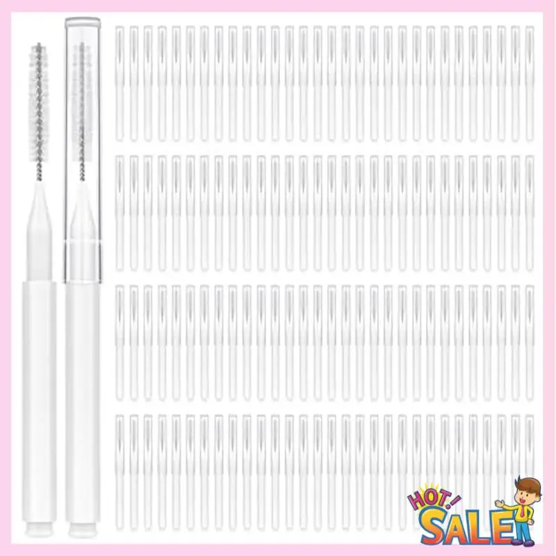 A88X 120Pcs Interdental Brushes, Braces Brush Cleaner For Teeth Cleaning Tools Spiral  Brush For Efficient Oral Care