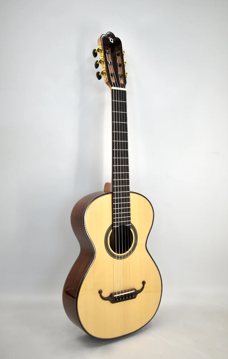 36-Inch Solid Spruce Classical Guitar With Glossy Finish & Rosewood Back/Side Handmade Masterpiece