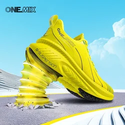 ONEMIX Top Cushioning Running Shoes Suitable for Heavy Runners Lace Up Sport Shoes Non-slip Outdoor Athletic Sneakers for Men