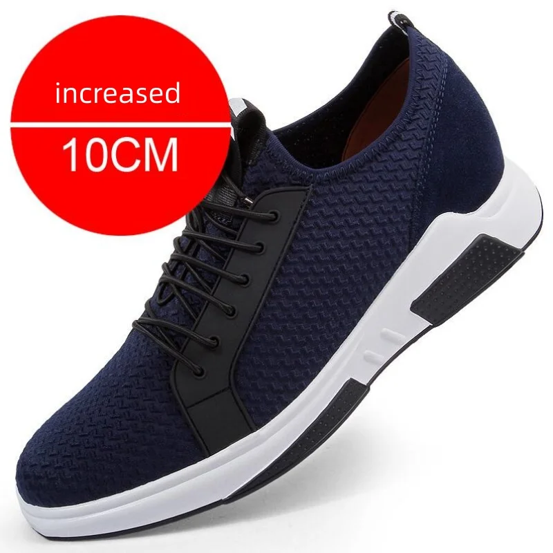 

Summer Breathablesneakers men elevator height increase shoes for men 8cm 6cm casual lift man breathable hidden heels taller