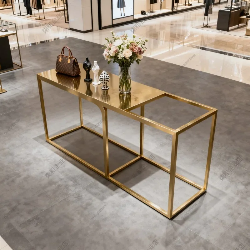Display table Stainless steel product display table Shoe bag props placement table