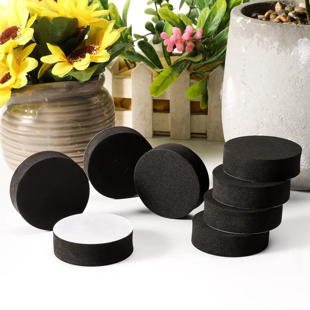 48Pcs Plant Pot Feet Risers Natural Rubber Flower Pot Mat Invisible Pot Feet for Heavy Outdoor Plants, Flower Pots