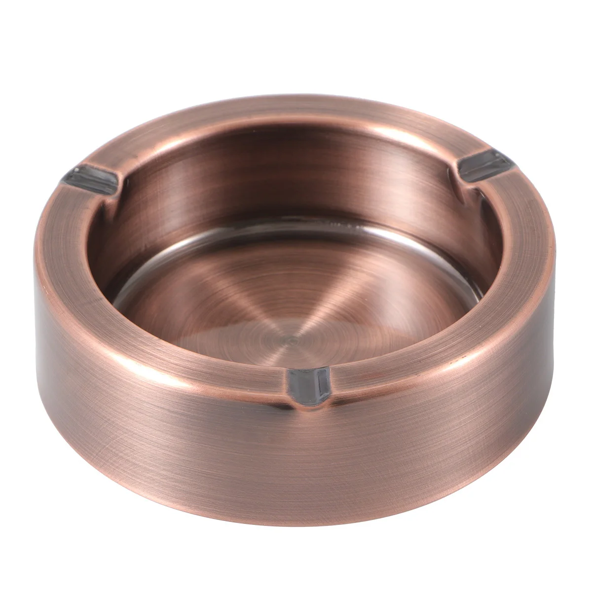 

Stainless Steel Ashtray Creative Thickened Anti-fall Ashtray Cigarette Smoking Ash Tray for Car Home(Ancient Bronze Small Size)