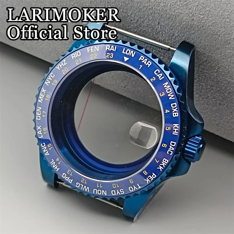 

LARIMOKER SUB 40mm 120 Clicks Blue Coated Mens Watch Case blue Bezel Fit NH35 NH36 NH34 ETA2824 PT5000 Miyota 9015 Automatic