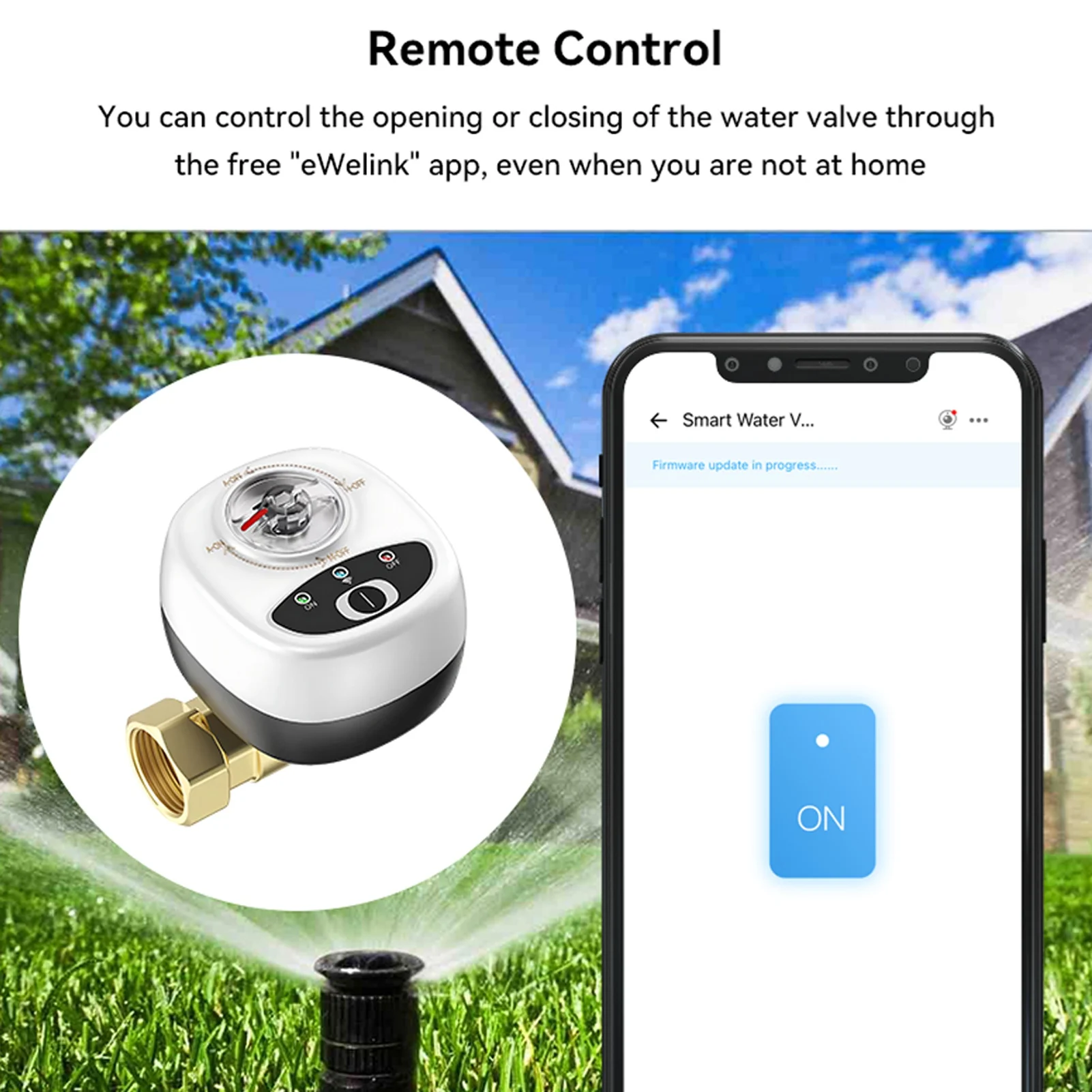 EWeLink WiFi Watervalve Automatic Switch Intelligent Ball Valve IP65 Waterproof Rating Wireless Remote APP Control Compatible