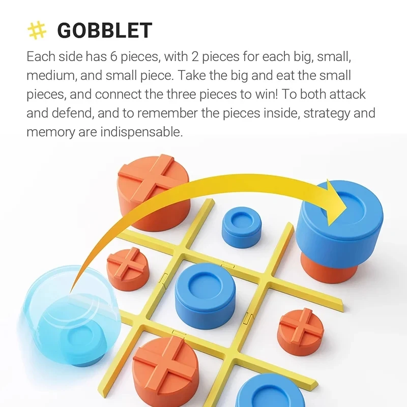 Originale Giiker Super TIC-TAC-TOE BOLT Scacchi Gioco da tavolo per famiglie compatto e portatile Giocattoli di scacchi per regali per bambini