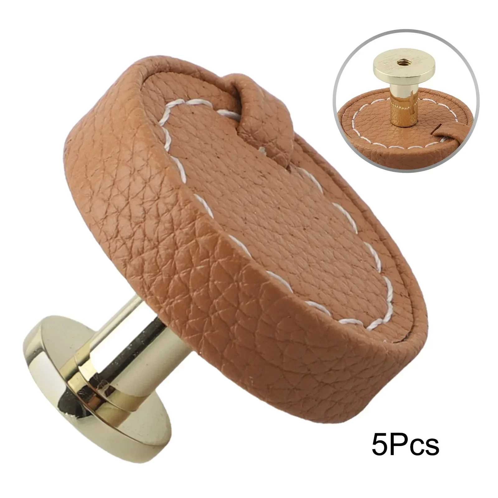 

For Kitchen Cabinets Zinc Alloy Knobs Leather Drawer Pulls Stylish Furniture Pulls Sturdy Construction Stylish Furniture Accents