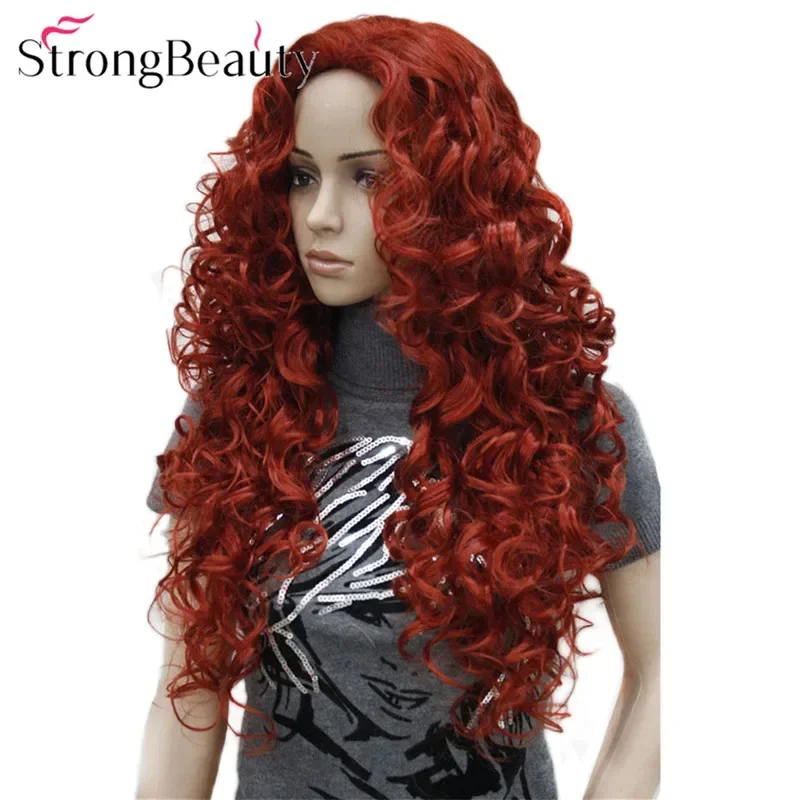 StrongBeauty Long Curly Synthetic Wigs For Women Natural Hair Wig Many Colors