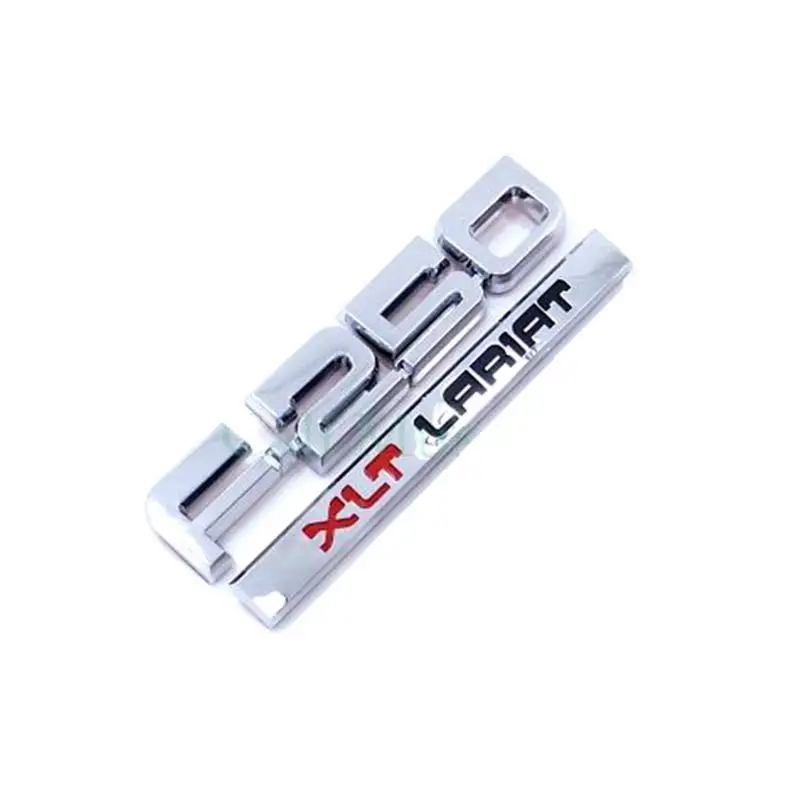 1pc XABS Plastic F-250 Custom F250 XLT LARIAT F250XLT Car Sticker Emblem Badge 3d Auto