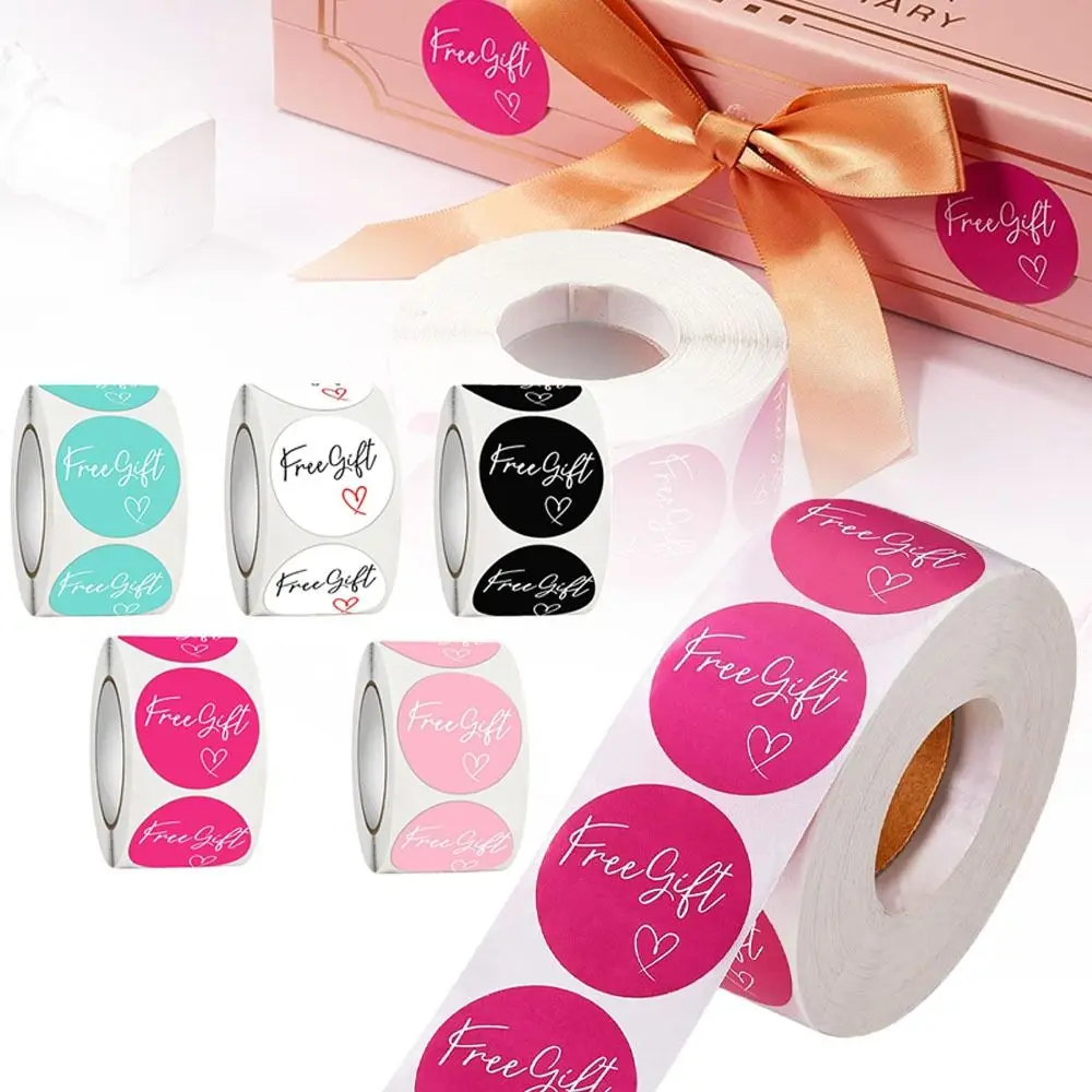 500 Stuks/Rol Multicolor Cadeau Labels Rond Stationaire Benodigdheden Pakket Decor Sticker 1 Inch Zelfklevende Afdichting Sticker
