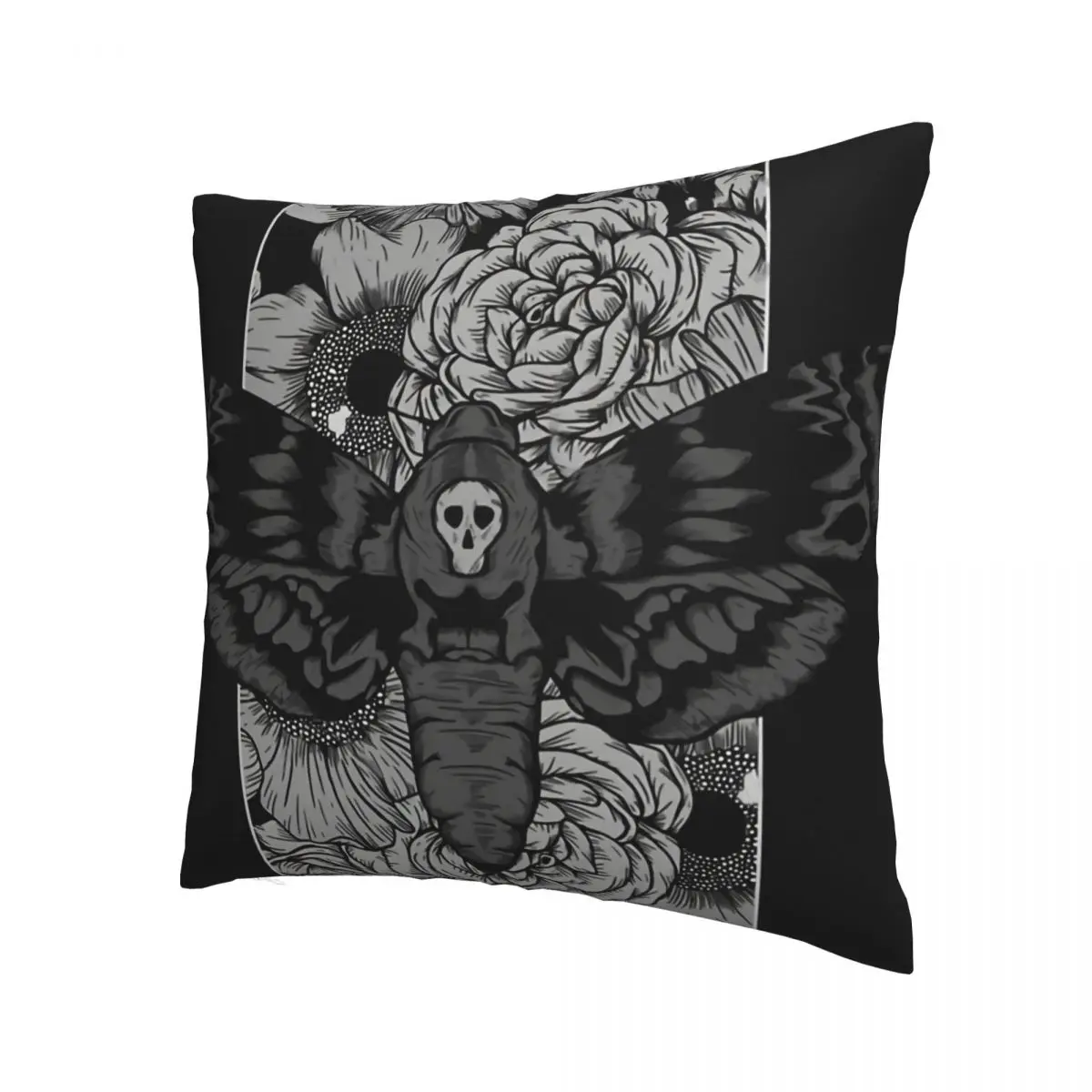 Death Moth Pillowcase Hip Hop Backpack Cushion For Bedroom DIY Printed Car Hug Pillowcase Decorative