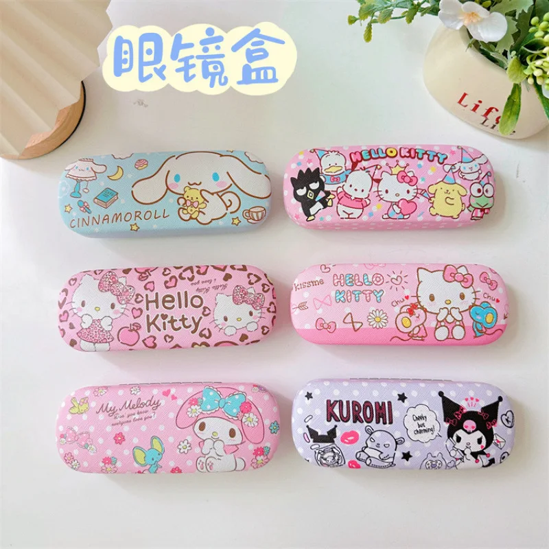 

Cinnamoroll Hello Kitty Glasses Case Kawaii Kuromi Glasses Storage Box Anime Cartoon Eyeglasses Case Glasses Protective Case